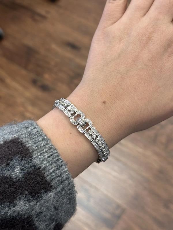 Diamond Bracelet in 14K White Gold - 8