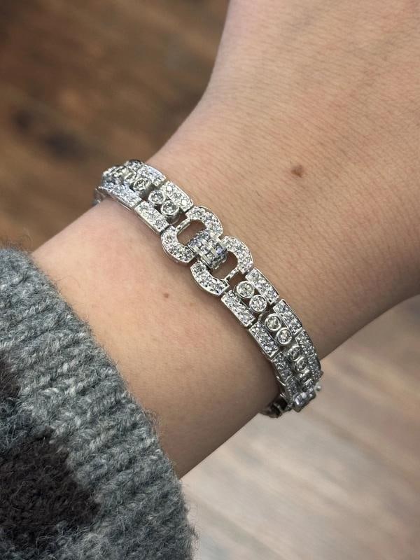 Diamond Bracelet in 14K White Gold - 9