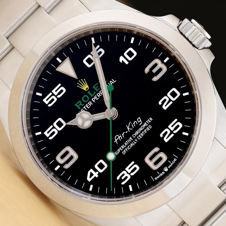 2024 NEW CARD ROLEX AIR-KING 126900 GREEN BLACK DIAL STEEL OYSTER 40MM WATCH: Condition: Pre-owned - Good,Bezel Color: Silver,Max Wrist Size: 7.26-7.5 in,Number of Jewels: 31 Jewels,Indices: Arabic Numerals,Year Manufactured: 2020-Now,Bezel: Stainless Steel Smooth