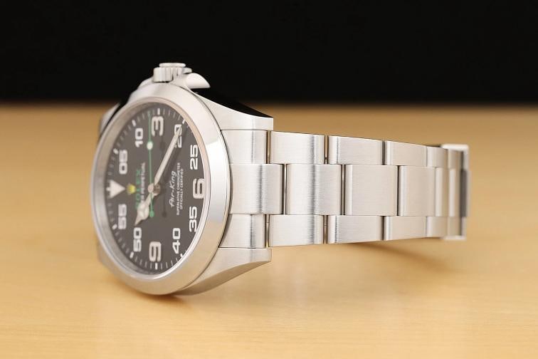 2024 NEW CARD ROLEX AIR-KING 126900 GREEN BLACK DIAL STEEL OYSTER 40MM WATCH - 4