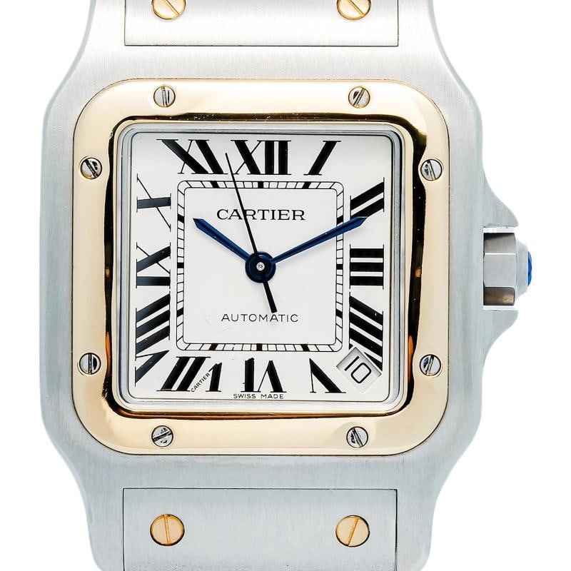Cartier Santos 2823 W20099C4 w/Card 18k YG Two Tone White Dial Auto Watch 40mm - 2