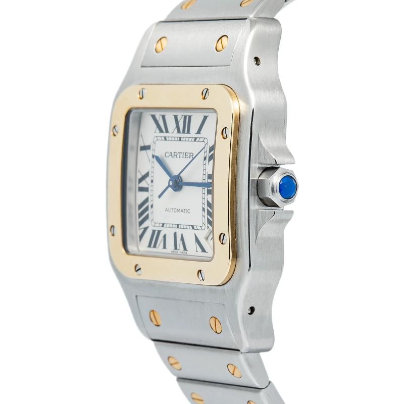 Cartier Santos 2823 W20099C4 w/Card 18k YG Two Tone White Dial Auto Watch 40mm - 3