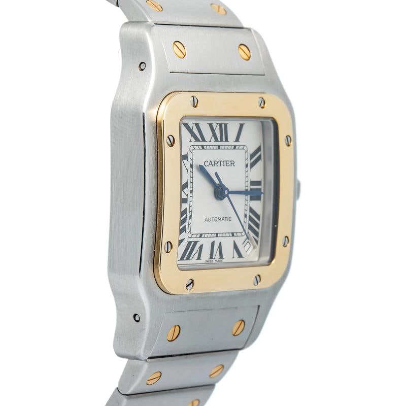 Cartier Santos 2823 W20099C4 w/Card 18k YG Two Tone White Dial Auto Watch 40mm - 4