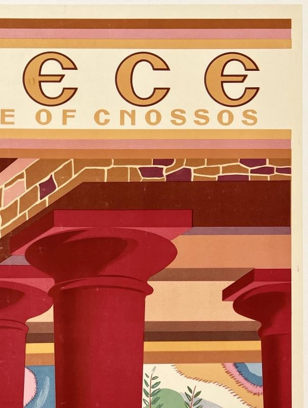 Original Vintage Poster GREECE CRETE PALACE OF CNOSSOS Greek Travel Tourism OL - 3