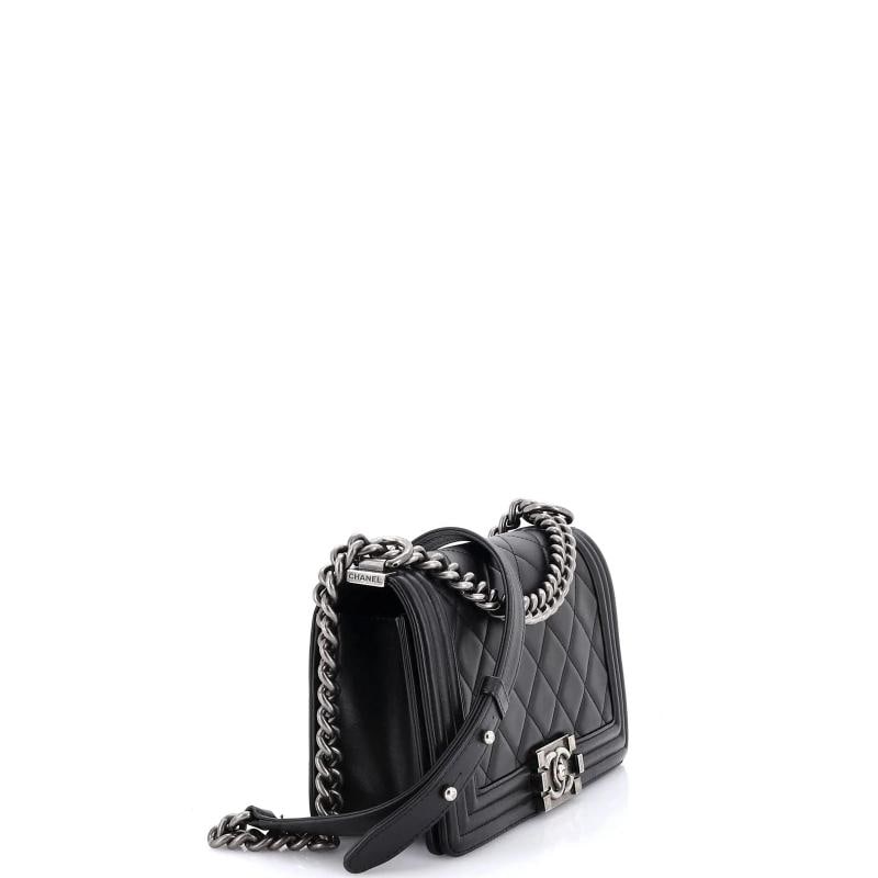 Chanel Boy Flap Bag Quilted Lambskin Old Medium - 2