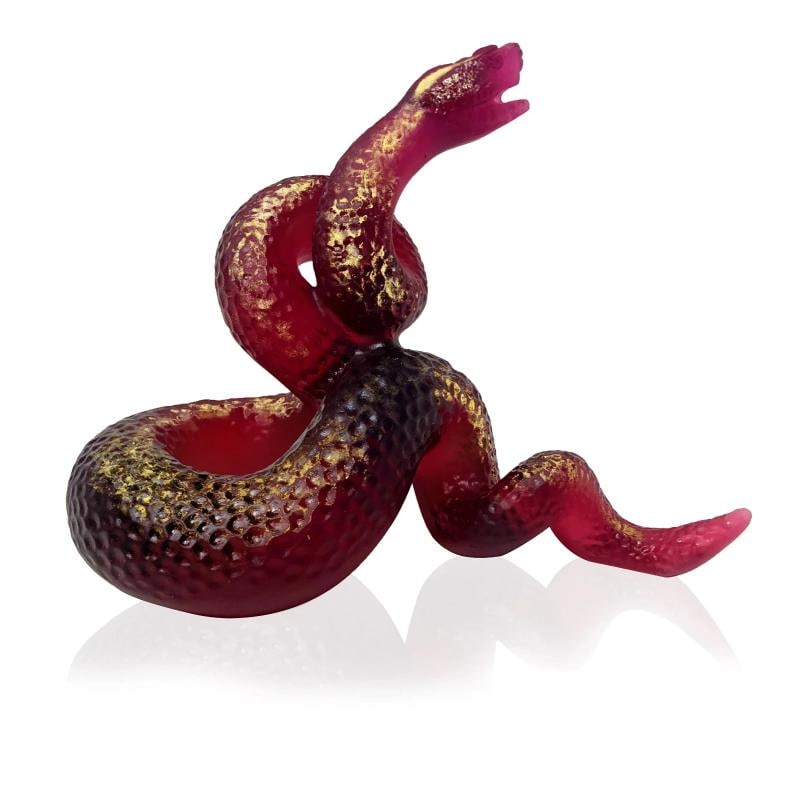 NEW DAUM CRYSTAL LIMITED ED. RED-GOLD SNAKE FIGURINE #02486-2 BRAND NIB: Condition: New: A brand-new, unused, unopened, undamaged item in its original packaging (where packaging is applicable). Packaging should be the same as what is found in a retail store, unless the