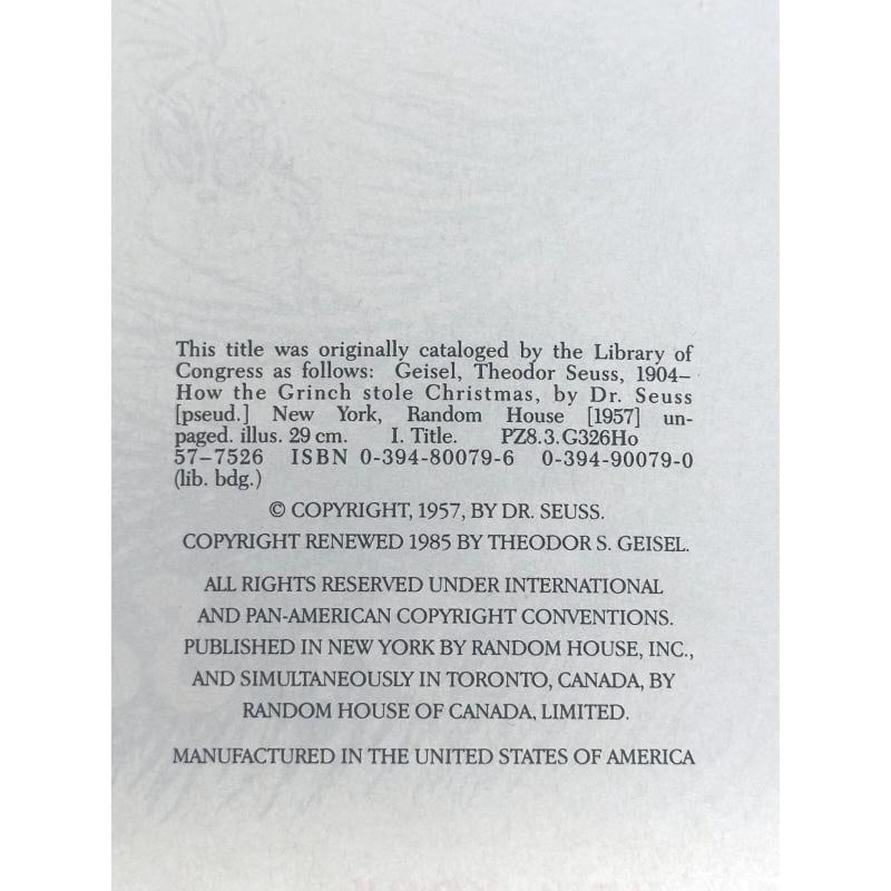 Dr. Seuss Original Signed How the Grinch Stole Christmas Book JSA Theodor Geisel - 5