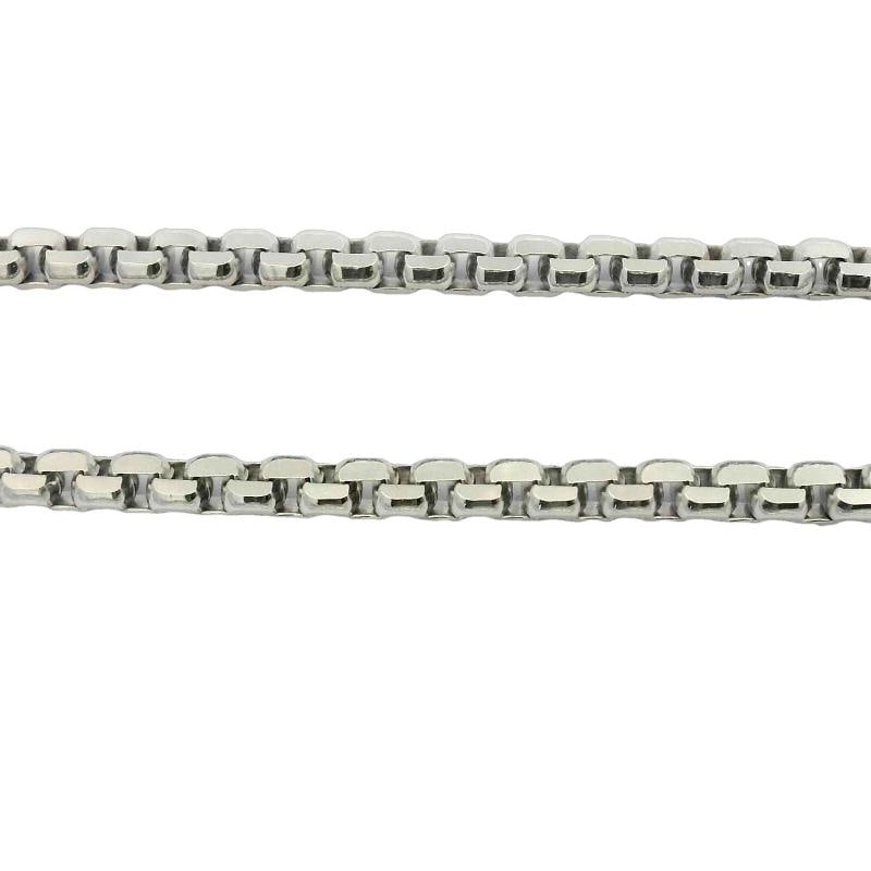 3.5mm Rounded Box Chain In 14K White Gold - 3