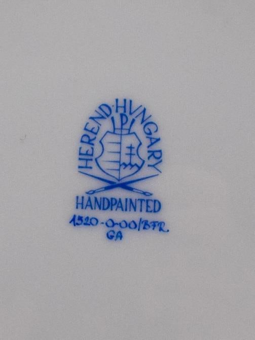 12 Herend Hand Painted Fruits & Flower Dessert/Salad Plates - Mint Condition - 6