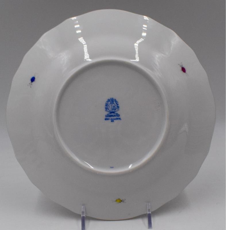 12 Herend Hand Painted Fruits & Flower Dessert/Salad Plates - Mint Condition - 7