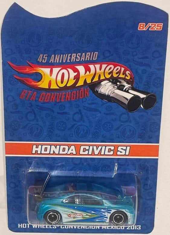 HONDA CIVIC SI Mexico 2013 Convention Hot Wheels Car #8/25: Condition: New: A brand-new, unused, unopened, undamaged item (including handmade items). ,Autographed: No,Vehicle Make: Honda,Vehicle Type: Car,Color: Blue,Material: diecast,Scale: 1:64,Age Level: 17