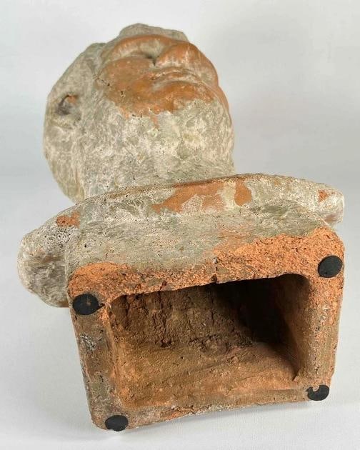 Antique Grand Tour Terracotta Bust Statue Roman General Marcus Vipsanius Agrippa - 6