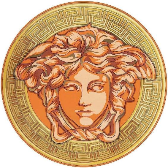 Versace Rosenthal Medusa Amplified Orange Coin Service Plate 33 cm (12.99 inch) (1 of 1)