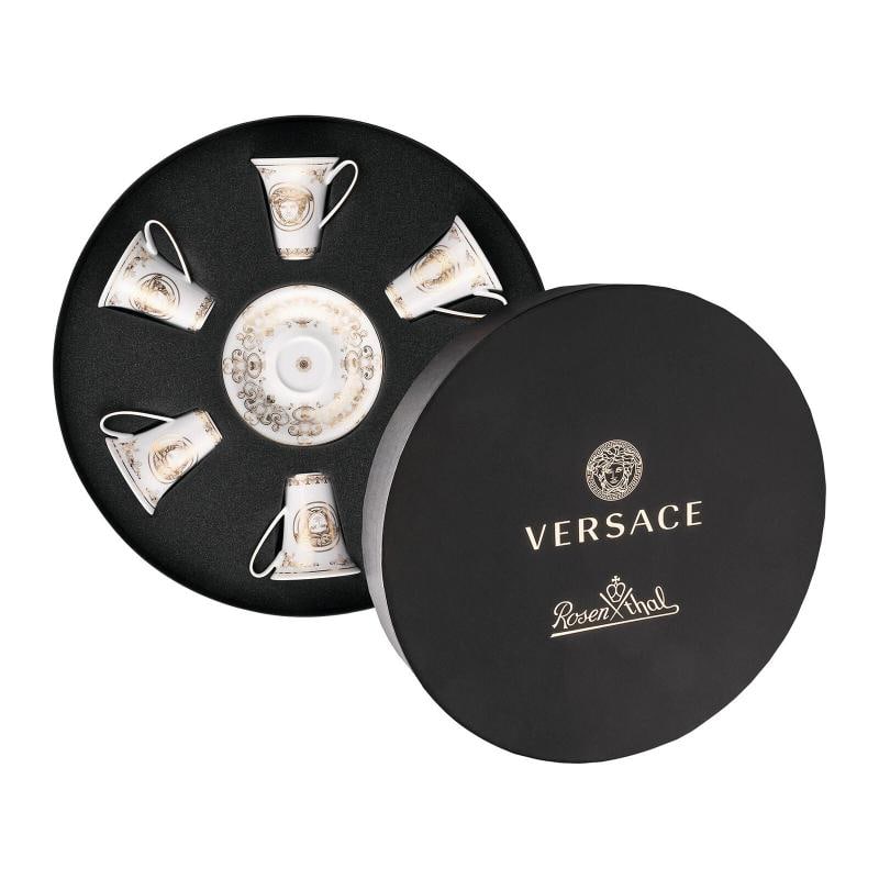 Versace Rosenthal Medusa Gala Set 6 Pcs Espresso Cup & Saucer - 2