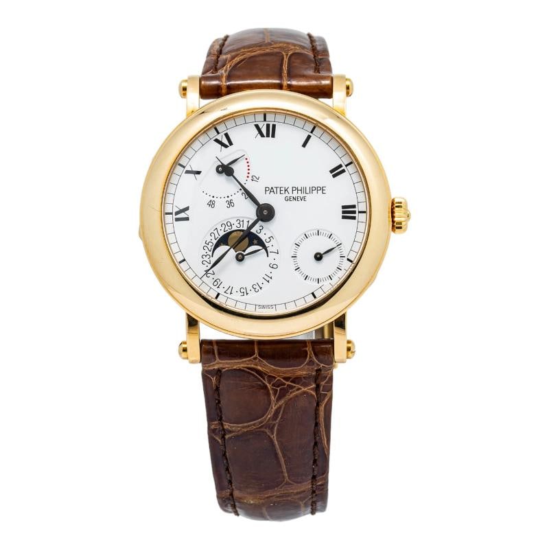 Patek Philippe Complications 5054J With Archives 18K Yellow Automatic Watch 36mm: Condition: Pre-owned - Good: This item has been gently used but is in good condition. It might have a few signs of wear, like light scratches or tarnishing. Brand: Patek Philippe,Type: Wristwatches,WA