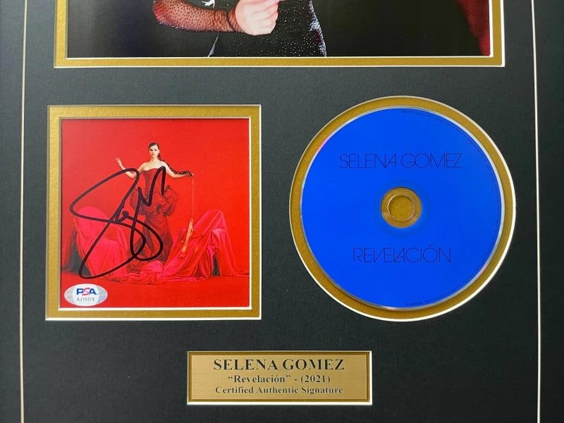 Selena Gomez Autographed Revelacion CD Album Framed Collage PSA/DNA Signed - 2