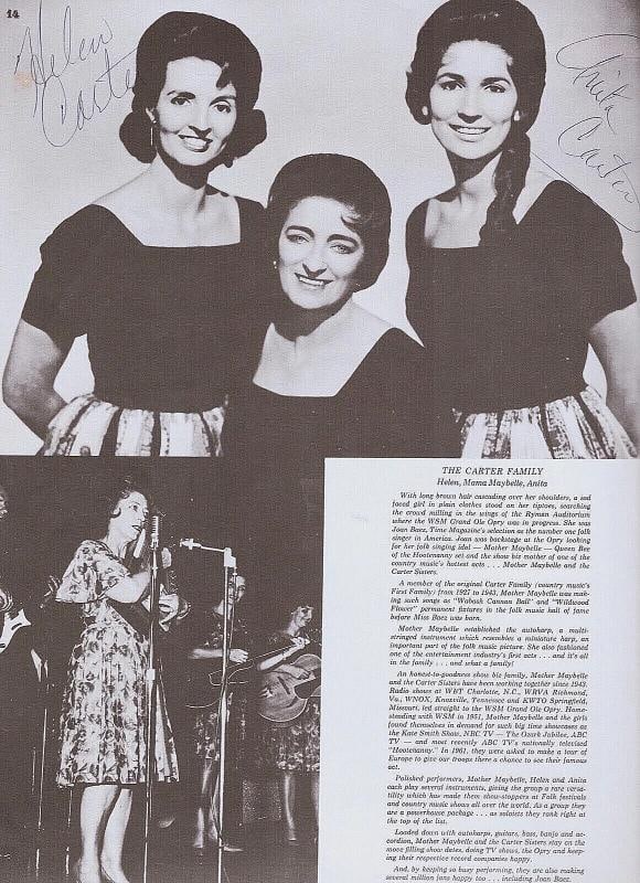 JUNE CARTER CASH MAYBELLE HELEN ANITA Signed Pages JSA THE CARTER FAMILY - 2
