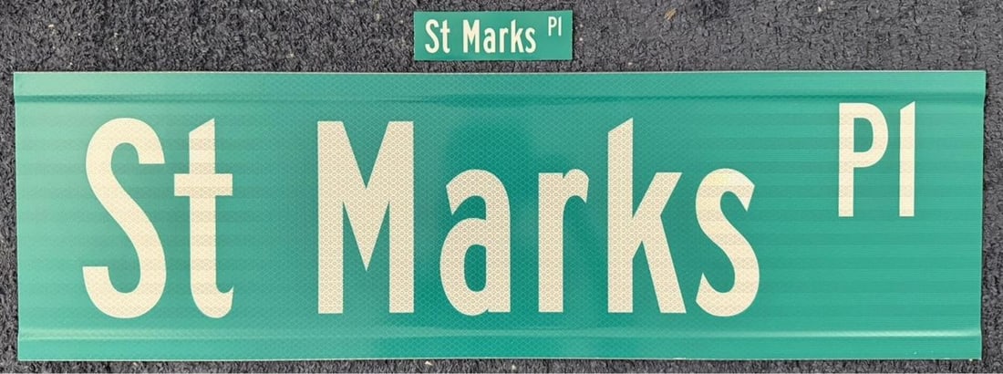 Official NYC DOT new ST MARKS PL Street Sign LTD /50 IN HAND: Condition: New: A brand-new, unused, unopened, undamaged item (including handmade items). ,Country of Origin: United States 