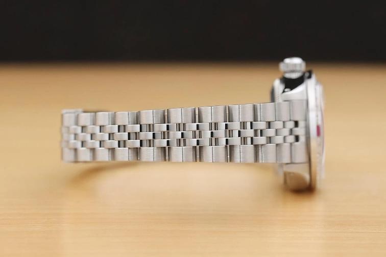 ROLEX LADIES DATEJUST 69174 18K WHITE GOLD PINK DIAMOND RUBY STEEL JUBILEE WATCH - 8