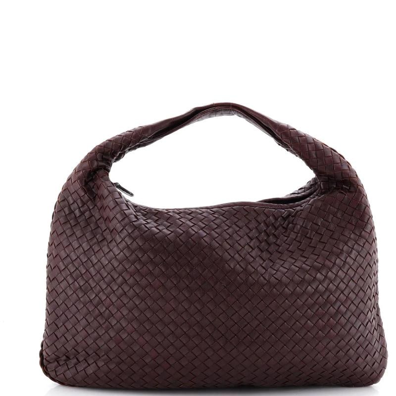 Bottega Veneta Veneta Hobo Intrecciato Nappa Medium: Condition: Pre-owned - Good,Brand: Bottega Veneta,Exterior Material: Leather,Style: Hobos,Exterior Color: Red,Department: Women,Size: Medium 