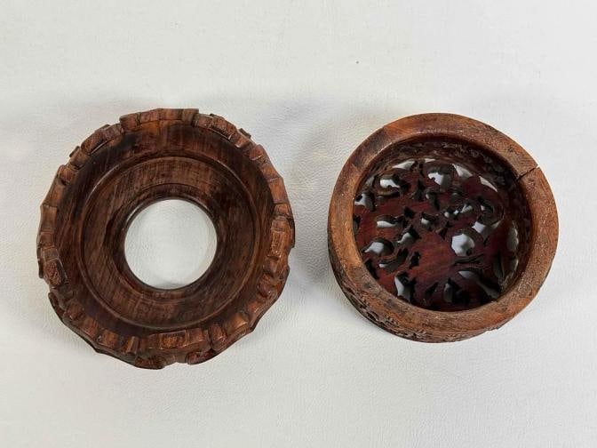 Antique 17thC Chinese Ming Dynasty Wucai Painted Fenghuang Porcelain Jar Pot - 17