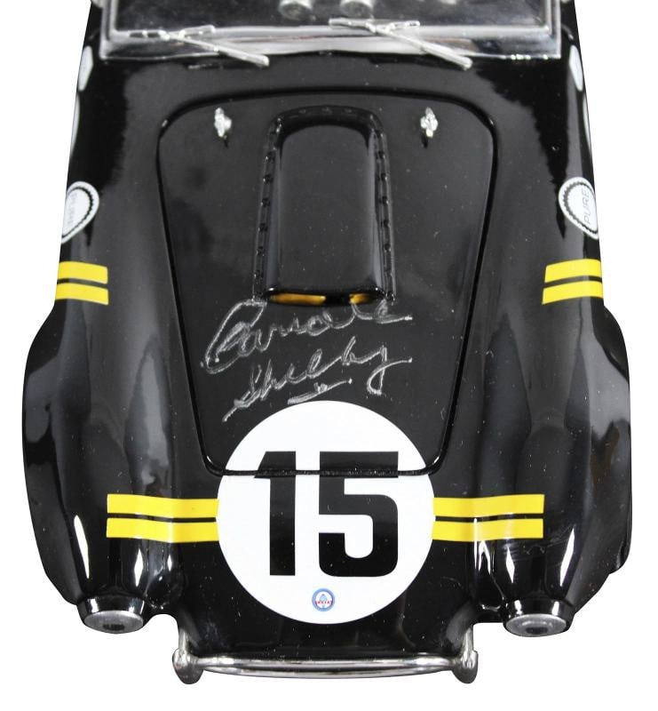 Carroll Shelby Signed 1965 Shelby Cobra 427 1:18 Scale Die Cast Car BAS - 3