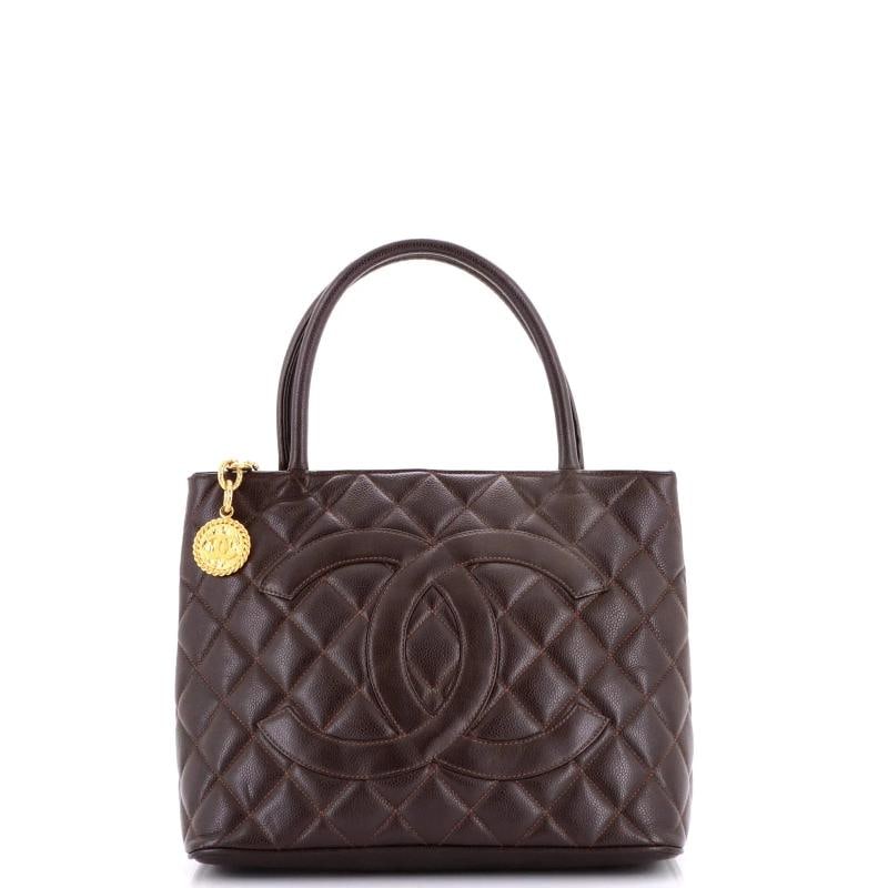 Chanel Medallion Tote Quilted Caviar: Condition: Pre-owned - Fair,Brand: Chanel,Exterior Material: Leather,Style: Totes,Exterior Color: Brown,Department: Women,Size: Unknown