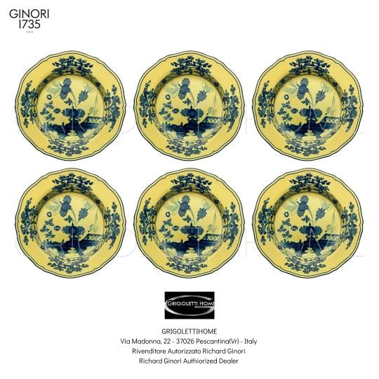 Richard Ginori - Oriente Italiano Citrino - Set Of 6 Dinner Plates 26.5 Cm: Condition: New: A brand-new, unused, unopened, undamaged item in its original packaging (where packaging is applicable). Packaging should be the same as what is found in a retail store, unless the ite