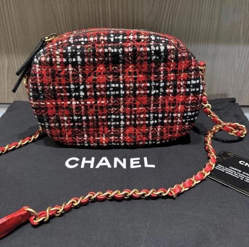 Chanel Oval Red Tweed Midnight Camera Bag MinaudiÃƒÂ¨re - 4