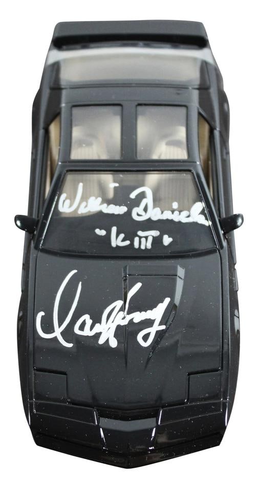 Hasselhoff & Daniels Knight Rider Signed 1:24 Die Cast Metal K.I.T.T. Car BAS - 3
