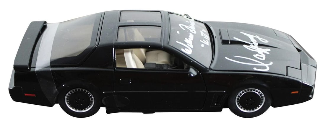 Hasselhoff & Daniels Knight Rider Signed 1:24 Die Cast Metal K.I.T.T. Car BAS - 6