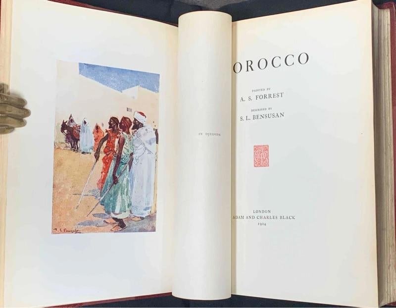 1904 Morocco Limited 1stEd Fine Leather Bound by Bayntun Color Plates Signed - 6