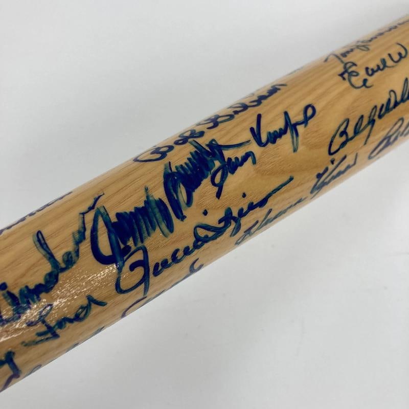 Hall Of Fame Multi Signed Baseball Bat 46 Sigs With Sandy Koufax Beckett COA - 11