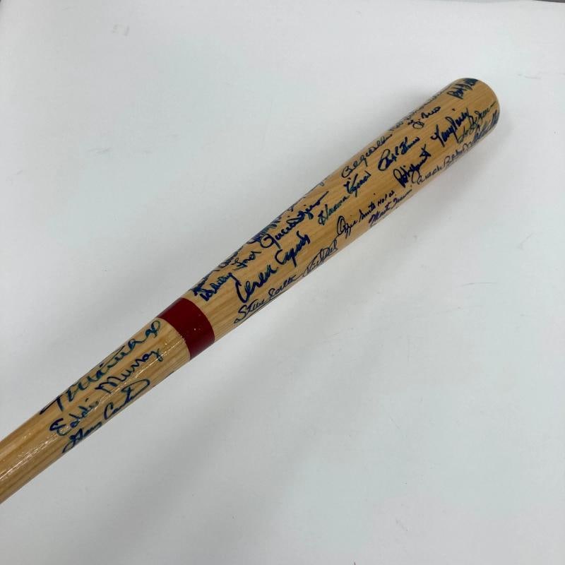 Hall Of Fame Multi Signed Baseball Bat 46 Sigs With Sandy Koufax Beckett COA - 12