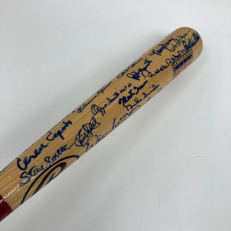 Hall Of Fame Multi Signed Baseball Bat 46 Sigs With Sandy Koufax Beckett COA - 14