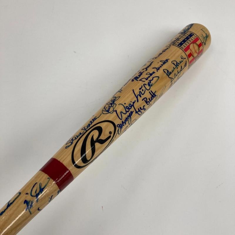 Hall Of Fame Multi Signed Baseball Bat 46 Sigs With Sandy Koufax Beckett COA - 6