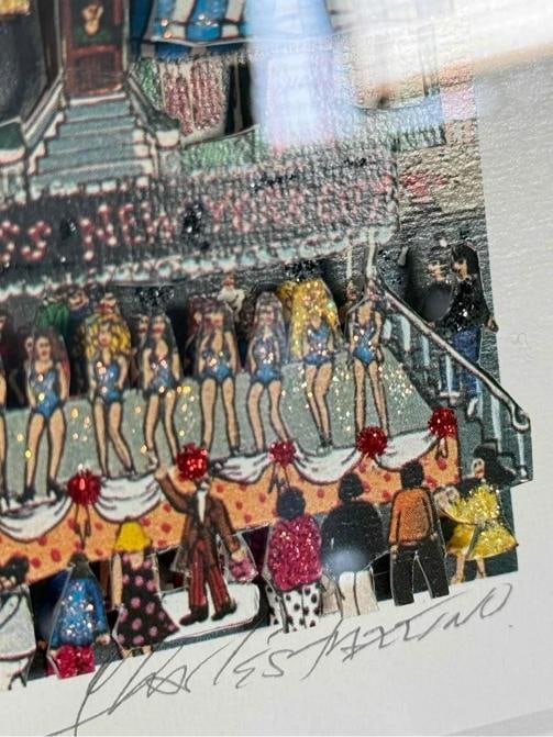 Vintage Charles Fazzino Fun Day NY New York 3D Pop Art Framed Artwork 57/475 - 3