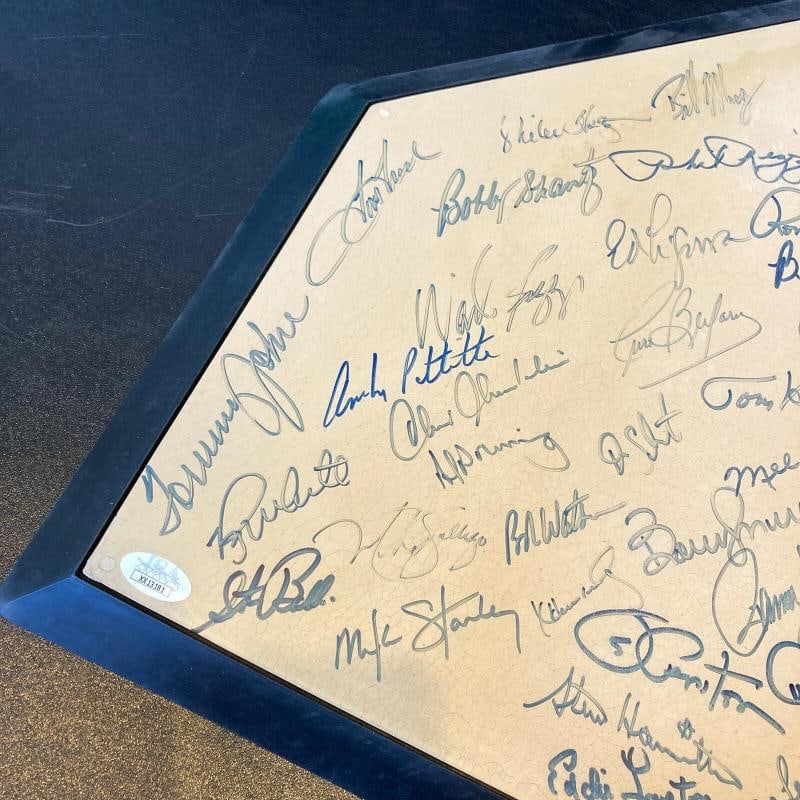 Derek Jeter New York Yankees Legends Signed Home Plate 50+ Signatures JSA COA - 3