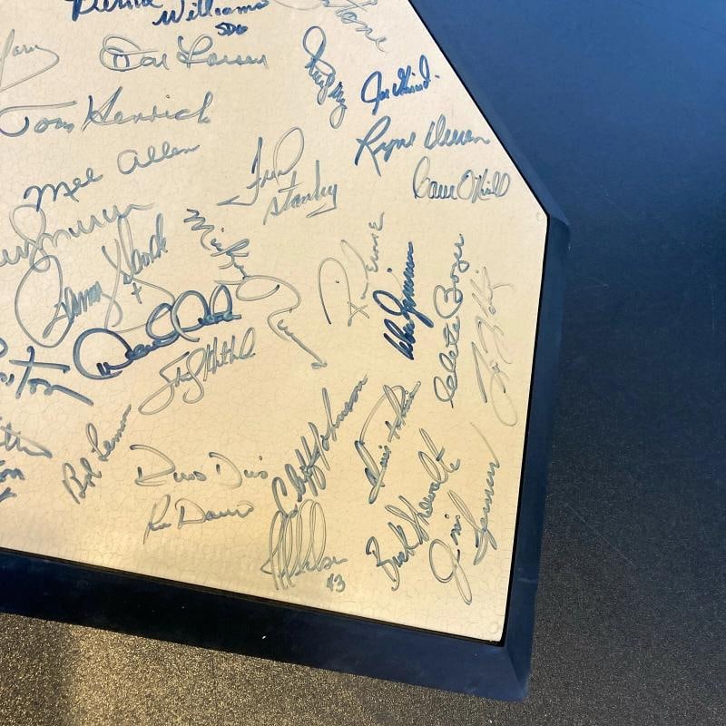 Derek Jeter New York Yankees Legends Signed Home Plate 50+ Signatures JSA COA - 5