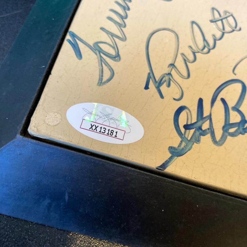 Derek Jeter New York Yankees Legends Signed Home Plate 50+ Signatures JSA COA - 7