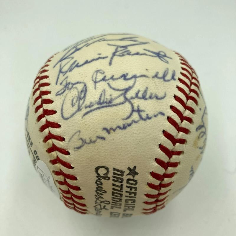 Mickey Mantle & Joe Dimaggio 1974 Hall Of Fame Induction Signed Baseball JSA COA - 5