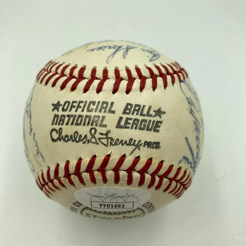 Mickey Mantle & Joe Dimaggio 1974 Hall Of Fame Induction Signed Baseball JSA COA - 9