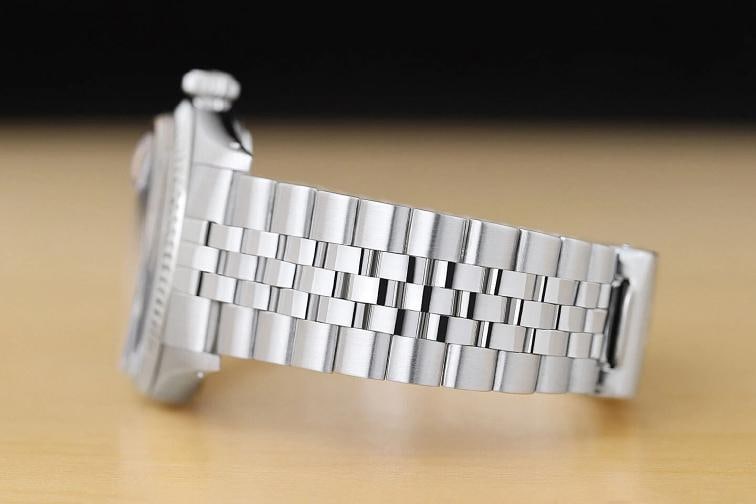 ROLEX MENS DATEJUST 1601 BLUE DIAL 18K WHITE GOLD STEEL WATCH w/ FOLDED BAND - 5