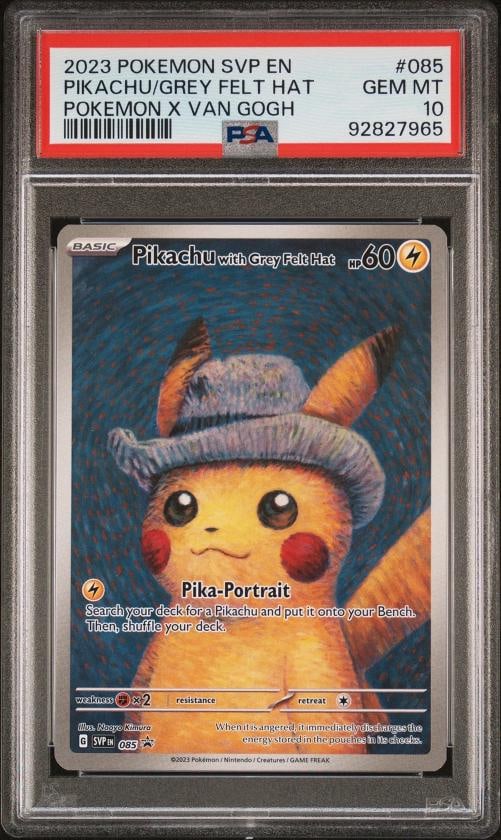 2023 POKEMON SVP EN-SV BLACK STAR PROMO #085 PIKACHU WITH GREY FELT HAT PSA 10: Condition: Graded - PSA 10: Professionally graded ,Graded: Yes,Set: 2023 POKEMON SVP EN-SV BLACK STAR PROMO,Game: PokÃƒÂ©mon TCG,Character: PIKACHU WITH GREY FELT HAT,Card Name: