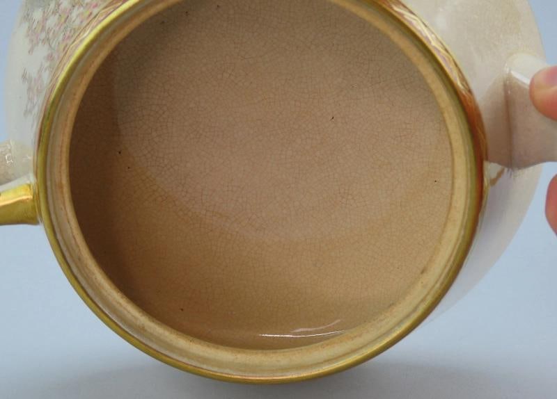 Lovely 21 Piece Japanese Satsuma Tea Set Service for 6 Cherry Blossoms - 4