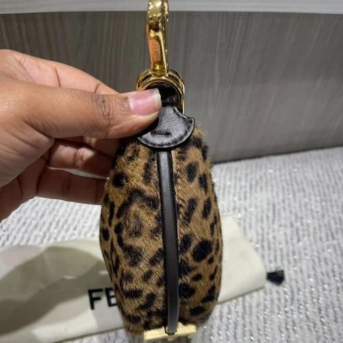 Fendi Fendigraphy Nano Hobo Bag Cavallino calfskin with Fendi Leo print - 11