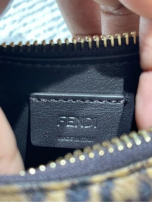 Fendi Fendigraphy Nano Hobo Bag Cavallino calfskin with Fendi Leo print - 15