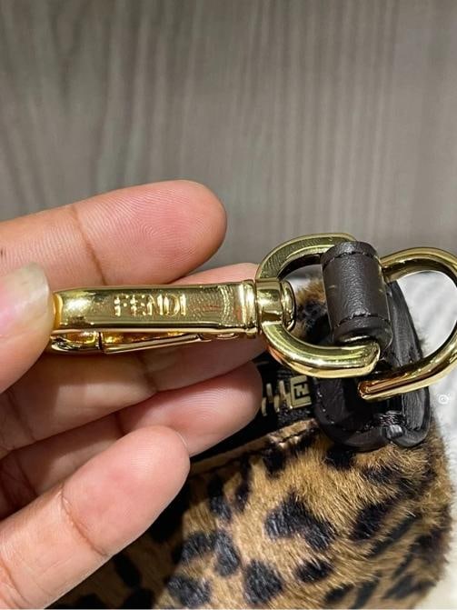 Fendi Fendigraphy Nano Hobo Bag Cavallino calfskin with Fendi Leo print - 7