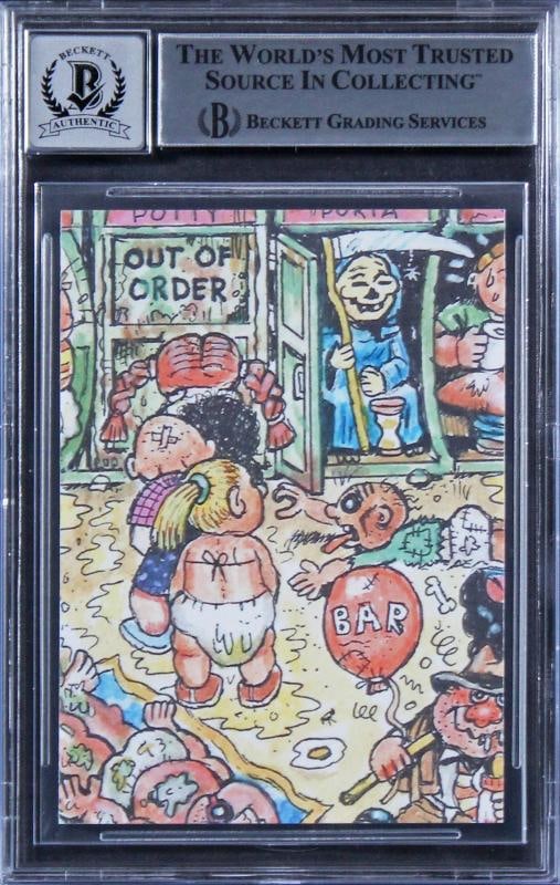 Chevy Chase Signed 2023 Topps Garbage Pail Kids #42B Card Auto 10! BAS Slabbed - 2