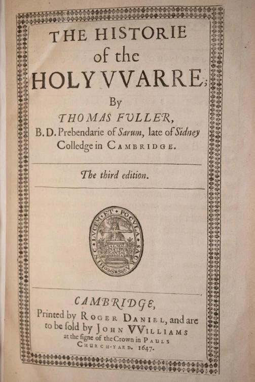 1647 The Historie of the Holy Warre by Thomas Fuller Crusades Muhammed Holy War - 10